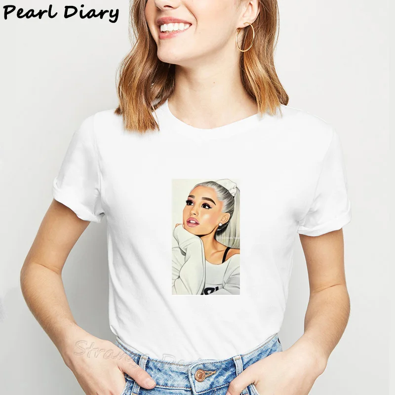 Женская футболка Ariana Grande уличная женская футболка одежда в стиле хип-хоп Харадзюку Летняя женская Повседневная футболка 90s