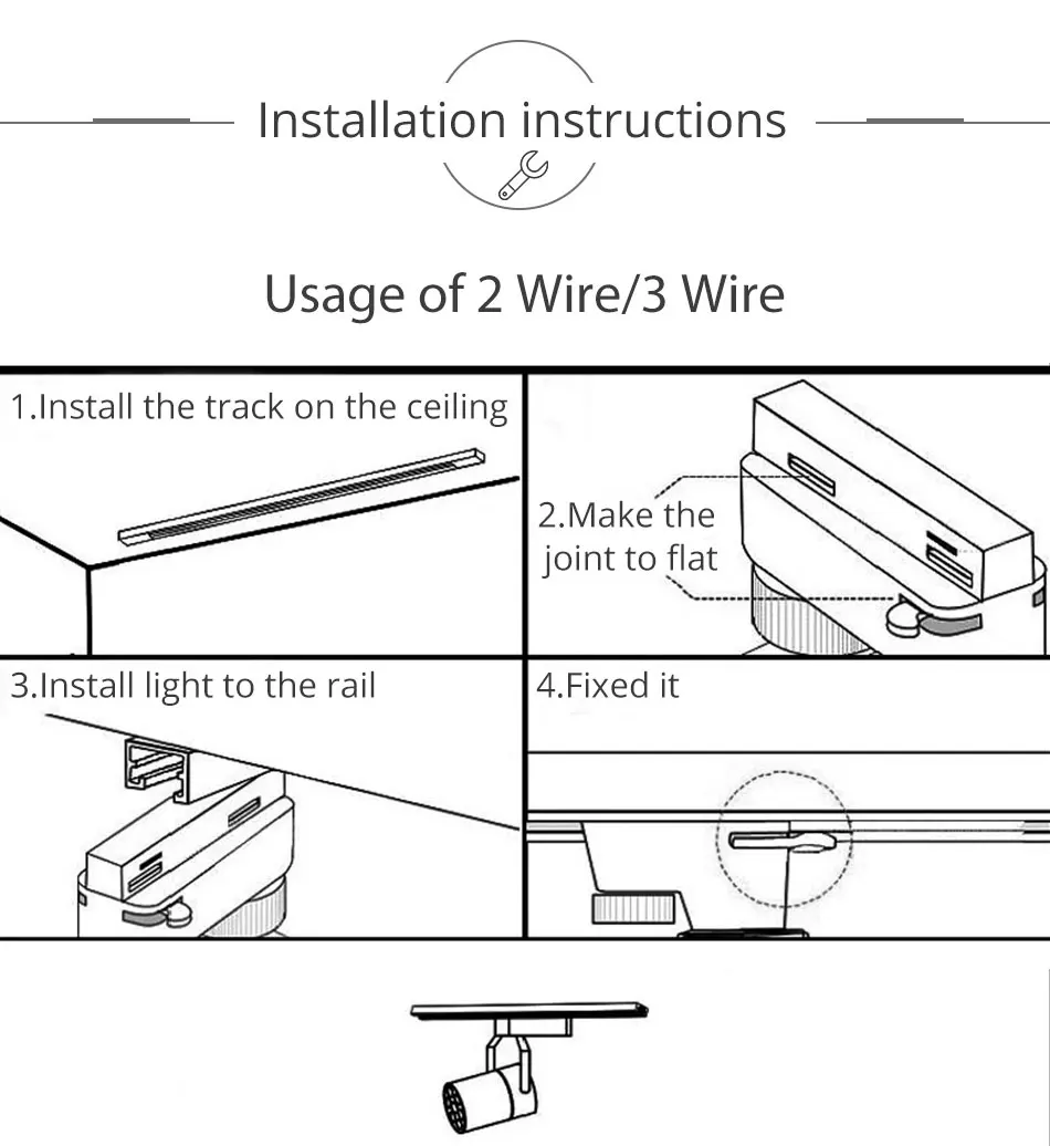 30 Вт COB Трековый светильник, Zoomable Track алюминиевый светильник s 2 3 4 Wire Светодиодный точечный светильник, система точечной мебели, светильник для магазина
