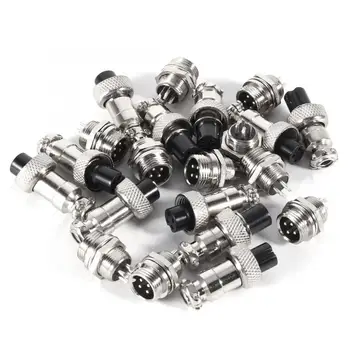 

10 Set GX12 2/3/4/5/6Pin 12mm Aviation Plug Male + Female Metal Socket Connector Aviation Connector Power Plug
