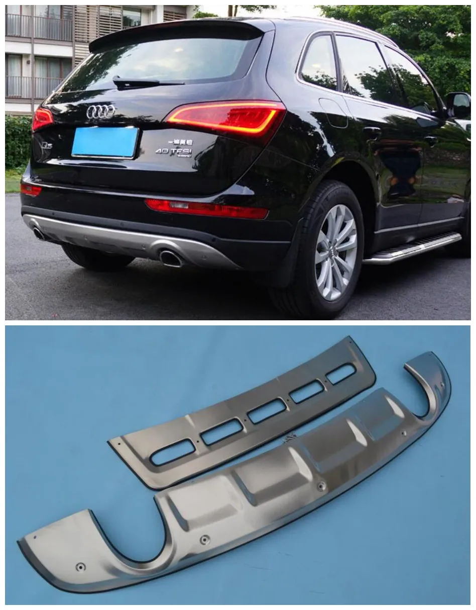 Защитная накладка переднего заднего бампера из нержавеющей стали для Audi Q5 2009 2010 2011 2012 2013