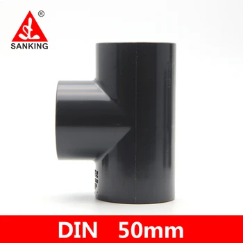 

Sanking 50mm UPVC Connector Equal Tee Aquarium PVC Pipe Garden Irrigation Water Pipe Adapter Fittings