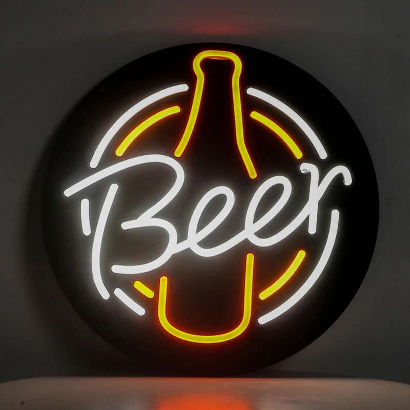 LEDネオンライト,ハンドクラフト,ビールネオンライト,装飾ロゴ,パーティー AliExpress