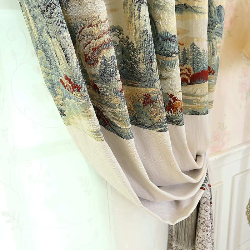 

New Curtain for Bedroom Living Room Chenille Jacquard Curtains Living Room Bedroom Study Curtains