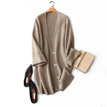 ^^Best Offers Long Women's Knitted Cardigans Jersey De Mujer Invierno Female Cardigan Winter Warm Single Breasted Office Lady Tops Pockets ^^Best Offers Long Women's Knitted Cardigans Jersey De Mujer Invierno Female Cardigan Winter Warm Single Breasted Office Lady Tops Pockets
