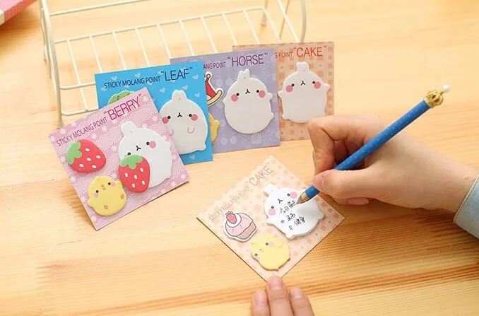 1 шт./лот MOLANG POINT Новинка Kawaii Potato Rabbit дизайн блокнот для записей сообщение Примечание подарок офисные школьные принадлежности