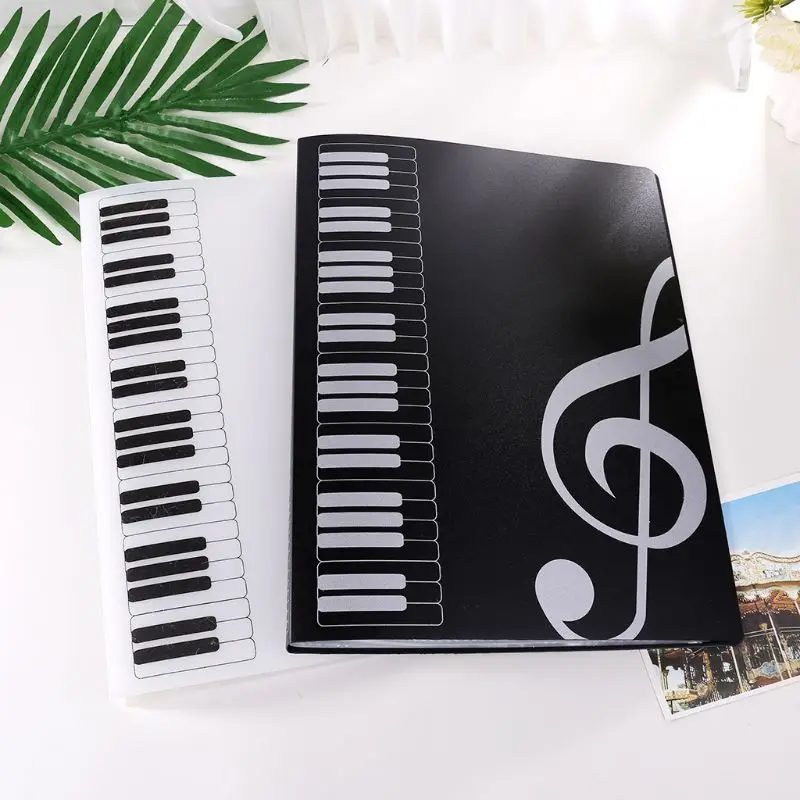 40 страниц A4 размер фортепиано Музыкальная оценка лист документ файл папка хранения Организатор L29K