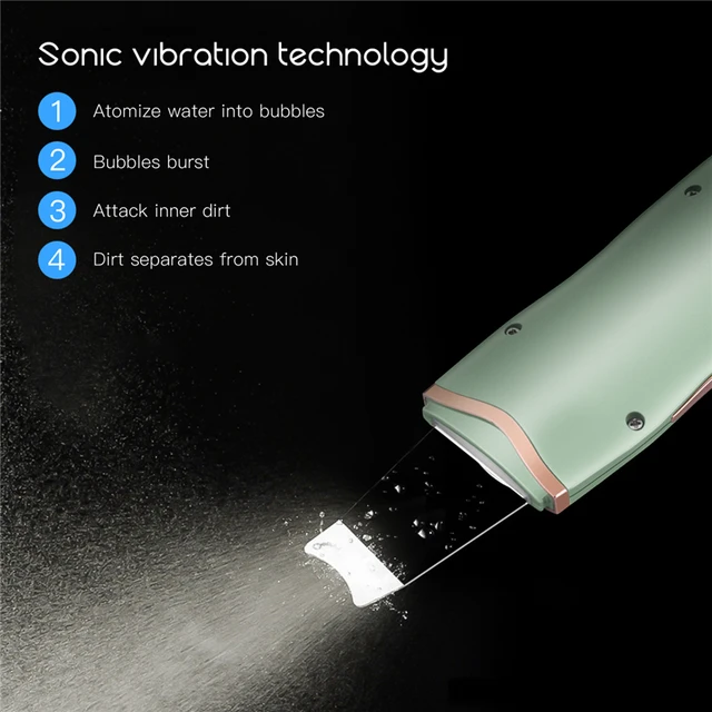 Professional Ultrasonic Facial Skin Scrubber Ion Deep Face Cleaning Peeling Shovel Exfoliating Skin Care Device Beauty Machine 3