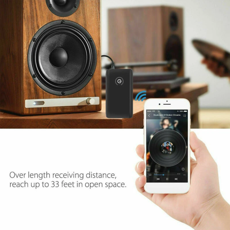 Bluetooth V4 передатчик и приемник беспроводной A2DP аудио 3,5 мм разъем Aux адаптер шумоподавление и эхоподавление