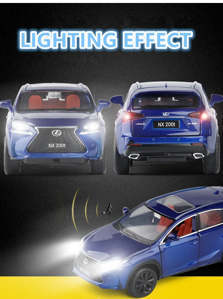 1:32 Lexus nx200t звук и светильник ремень тяга назад Автомобиль Моделирование сплав модель автомобиля ремесла Коллекция украшения игрушки инструменты