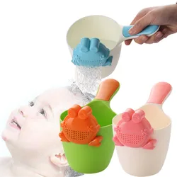 Bonito eco amigável 4 cores crianças dos desenhos animados sapo pp plástico shampoo copo crianças ferramenta de banho