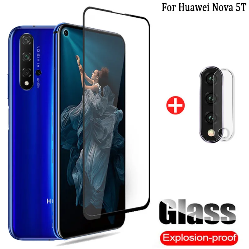 Фронтальная + камера стекло на Huawei Nova 5T камеры Nova5T 5 T T5 закаленное хуавей нова 5т