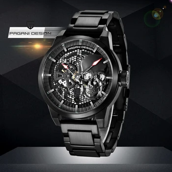 

2020 New PAGANI DESIGN Men's Watches Business Wrist watch Men Skeleton Mechanical Watches Pirate Skull Style Automatic Watch Men