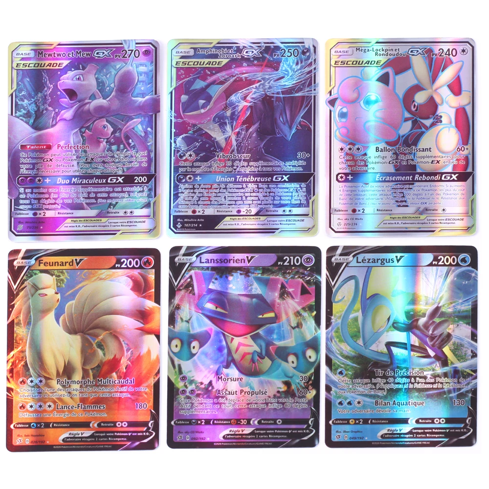 New French Version Pokemon Card Battle Game Card GX V Vmax Tag Team Ex Mega  Shiny Cards|Game Collection Cards| - AliExpress