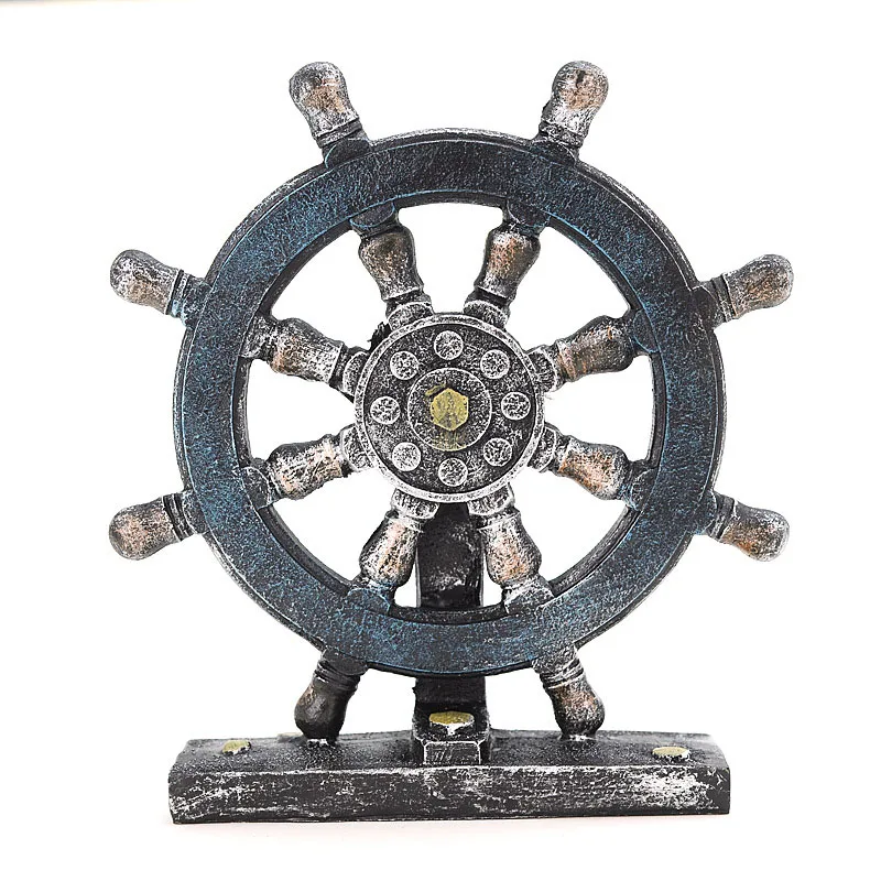 Vintage Mediterranean Rudder Figurine Miniature Model Modern Art Ornament Home Decoration Accessories Room Decor | Дом и сад