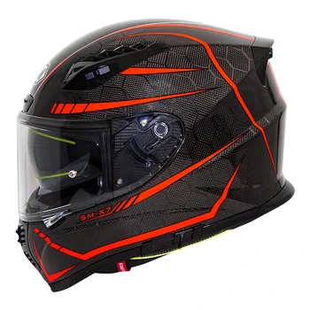 

Snake Pattern Carbon Fiber Glow in night Luminous Full Face Motorcycle Helmet SM-X7