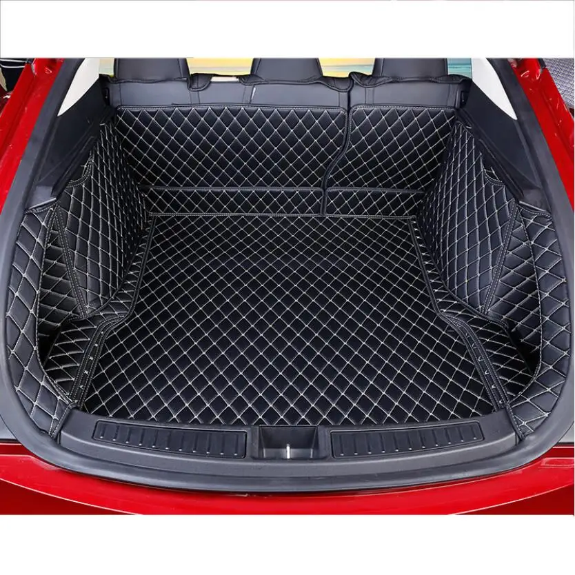 For Tesla Model S Leather Car Trunk Mat Cargo Liner