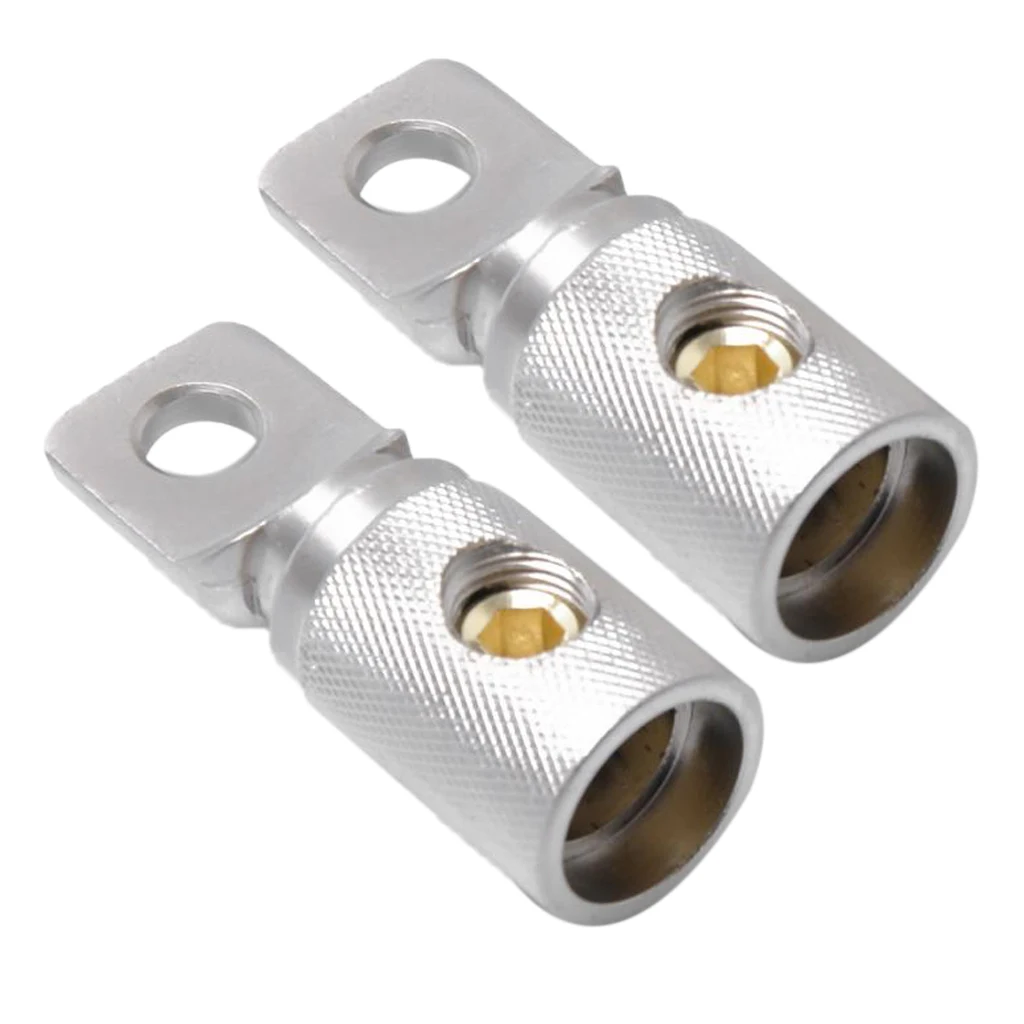MagiDeal Pair 0AWG Wire Coupler Terminal Butt Connector Joiner Barrel Screw