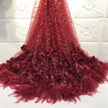 

Madison African 3d Lace Fabric, Newest Dresses Tulle Lace Fabric, Nigeria Bridal Lace Fashion Show Pattern