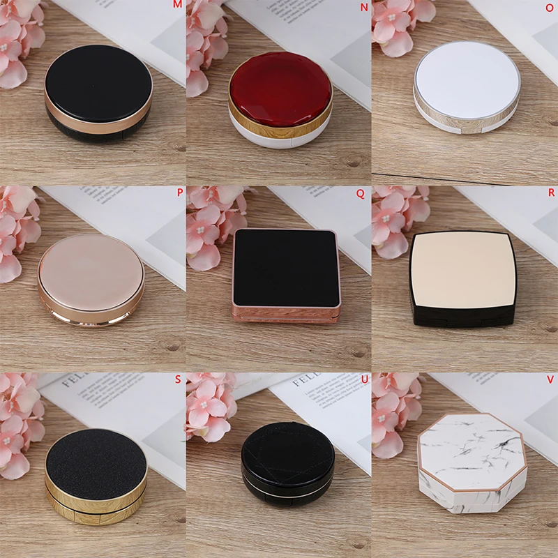 1set Empty Air Cushion Puff Box CC Cream Container Dressing Case Sponge Mirror mutli-type to choose