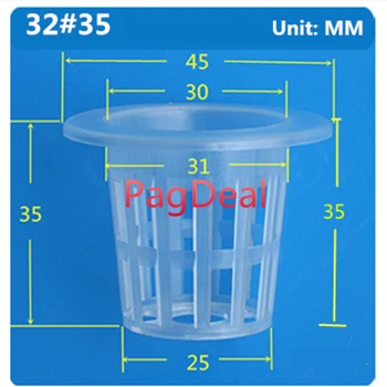 

32# Net Basket Hydroponic Aeroponic Vegetable Mesh Pots Agriculture Spatial Soilless Seedlings Hydroponics Nursery Pot Cup