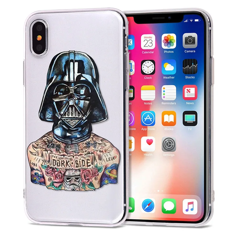 Чехол для iPhone ХIХ 11 Pro, чехол 5, 5S, 6, 6 S, 7, 8 Plus, X, XS, Max, тату, мультяшный чехол для iPhone 7, чехол из мягкого ТПУ для iPhone XR, чехол