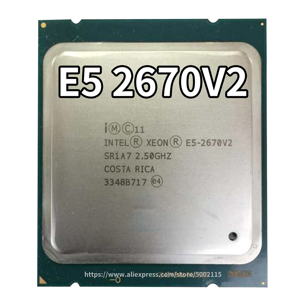 Процессор Intel Xeon Serv E5-2670 V2 E5 2670 V2 cpu 2,5 LGA 2011 SR1A7 десять ядер настольный процессор e5 2670V2 нормальная работа