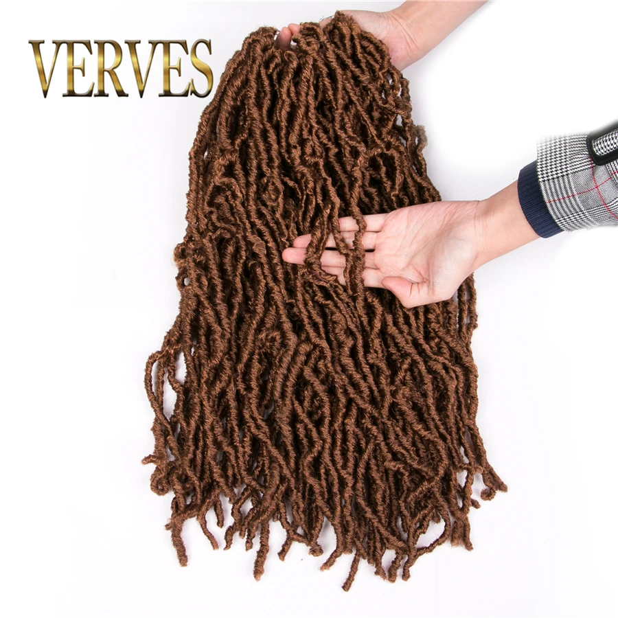 VERVES Faux Locs Curly вязанные крючком косички волосы 16 дюймов 20 корней/упаковка, афро Локи твист Омбре синтетические плетеные волосы для наращивания