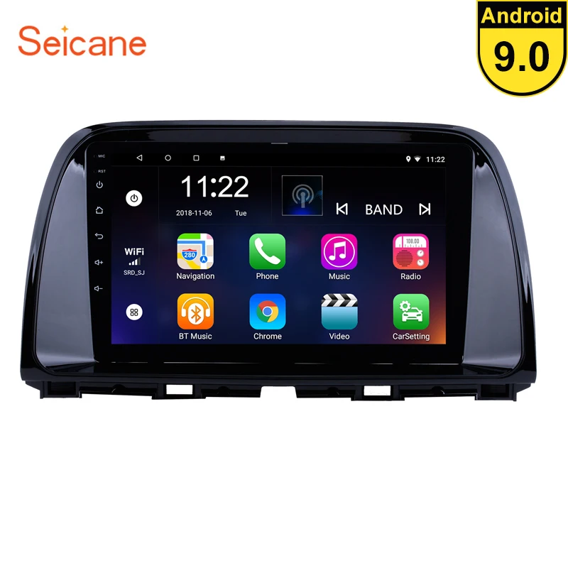 Seicane четырехъядерный 9 дюймов Android 9,0 для 2012- Mazda CX-5 1024*600 Автомобильный gps Navi Стерео Плеер Поддержка управления рулевым колесом
