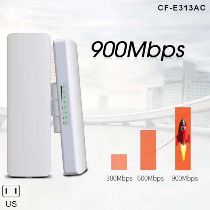 900 Мбит/с 5,8G открытый беспроводной мост высокой мощности 5 км wifi CPE точка доступа FKU66