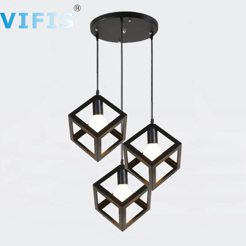 

Vintage Light Retro Cage Ceiling Lighting for Kitchen Decorate Rustic Loft Lamp for Restaurant E27 Socket