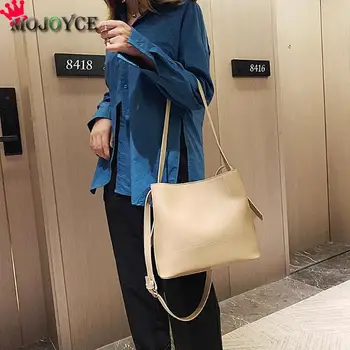 

New Fashion Handbags Solid Color PU Leather Women Shoulder Bag Large Capacity Totes Shopping Handbag for Hiking and Travel