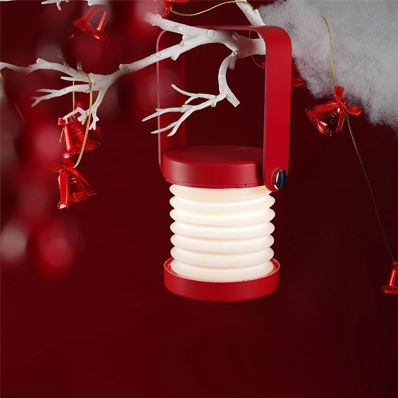 Binval Креативный светодиодный Многофункциональный портативный Складная Настольная лампа диммер походный фонарик для путешествий в спальню светодиодный ночник - Мощность в ваттах: RED