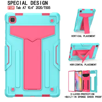 

Full Protection Silicon Tablet Case For Samsung Tab A7 10.4" 2020 Stand Cover Galaxy Tab A7 T500 T505 With Pen Slots Fundas Case