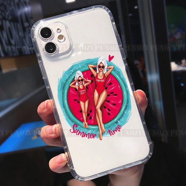Cute girl Super MoM Baby Phone Case For iPhone 12 PRO 13 pro max XR 11 PRO MAX 8 7 6 plus XS MAX Father's Day Love Soft TPU Case w2030