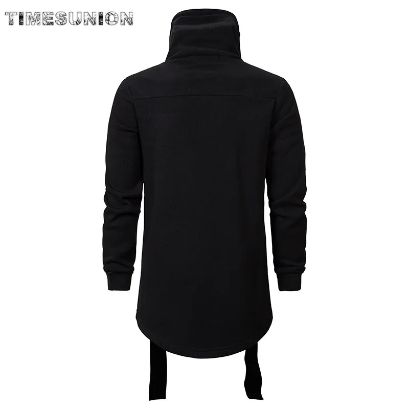 high neck mens hoodie