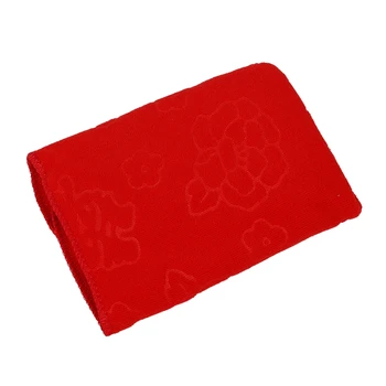 

New Red Chinese Style Pyrographic Cotton Bath Towel Bathroom Wedding Gift