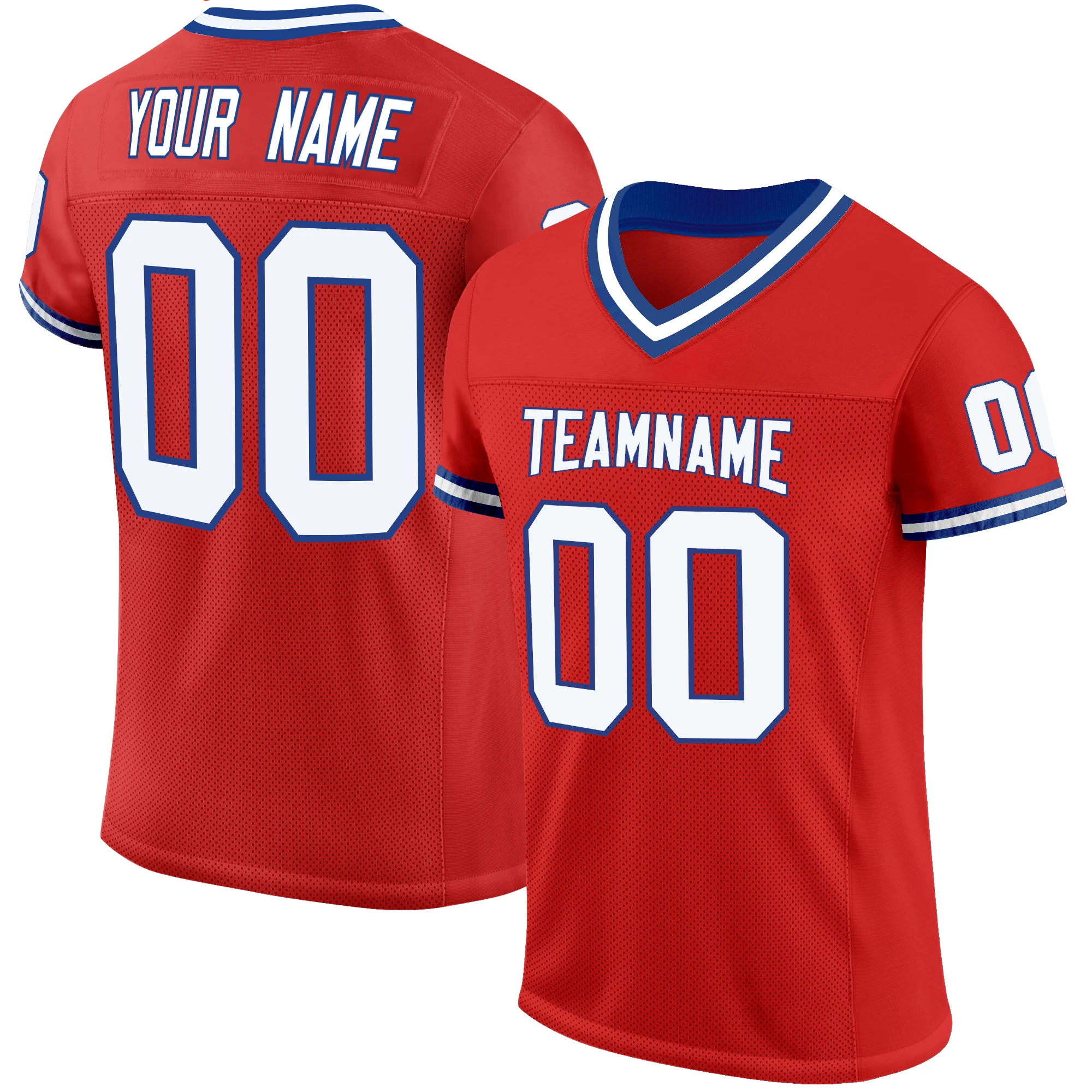 Men American Football Jersey Sublimated Team Name/Number Rugby Sweatshirt Breathable Competitive Training Shirt