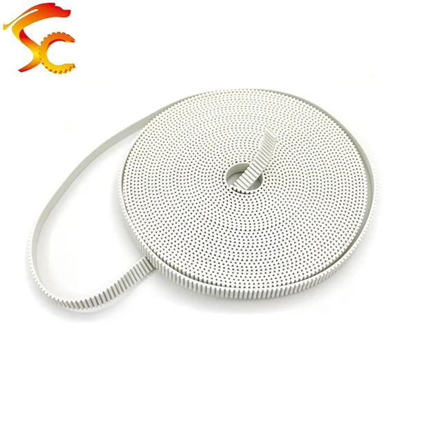 

HTD 3M 6mm timing belt Width 6mm Polyurethane with steel core Color White PU 3M-6 Open belt HTD3M for 3D printer