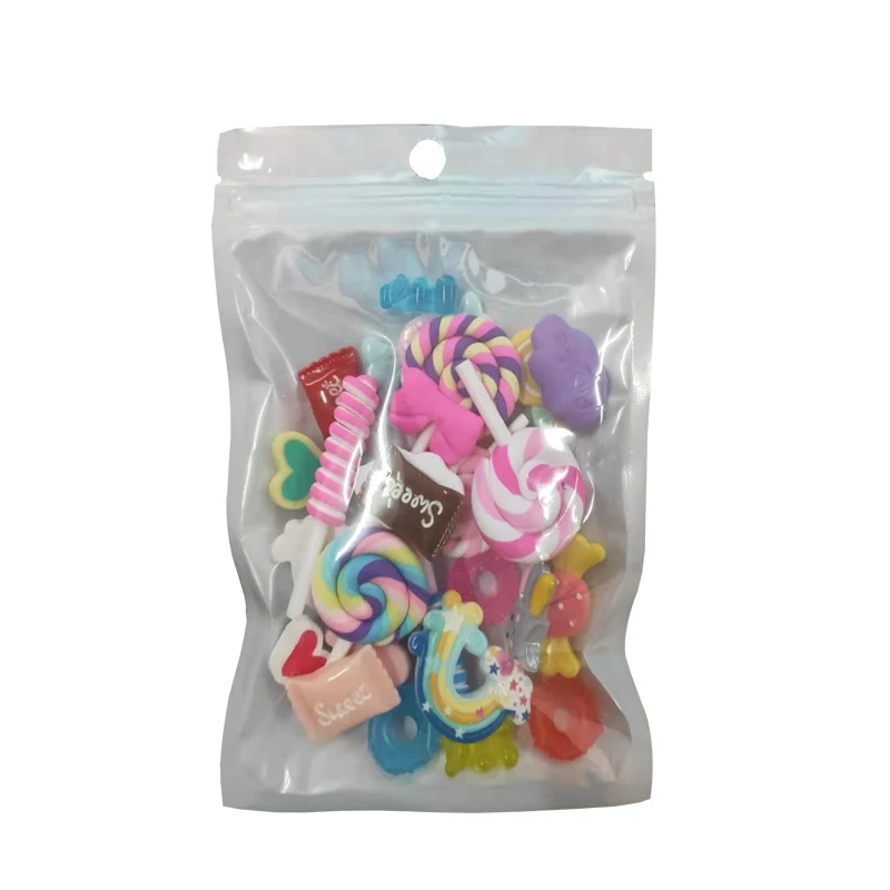 Mixed Candy Bag Flatback Resina Cabochões, Scrapbook