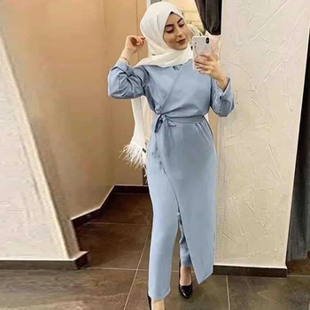 Robe Satin Abaya Dubai Muslim Fashion Jumpsuit Dress Turkey Islam Clothing African Dresses For Women Musulman De Mode Ropa Mujer 1