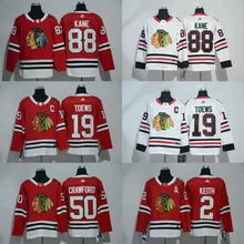 Сшитые Чикаго Мужские взрослые#88 Патрик Кейн 19 Джонатан Toews 2 ДУНКАН КИТ 50 Кори Кроуфорд Джерси