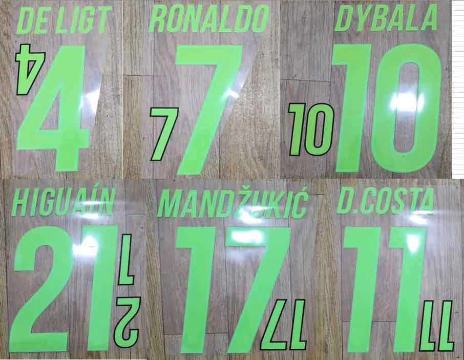 Зеленый RONALDO DYBALA DE LIGT D 2019 2020 Нашивка значок в виде цифр |Заплатки| |