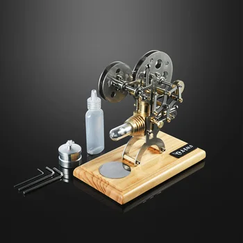 

Stainless Steel Mini Hot Air Stirling Engine Model Retro Projector Model Motor Model Educational Kits Vintage Projector Mode