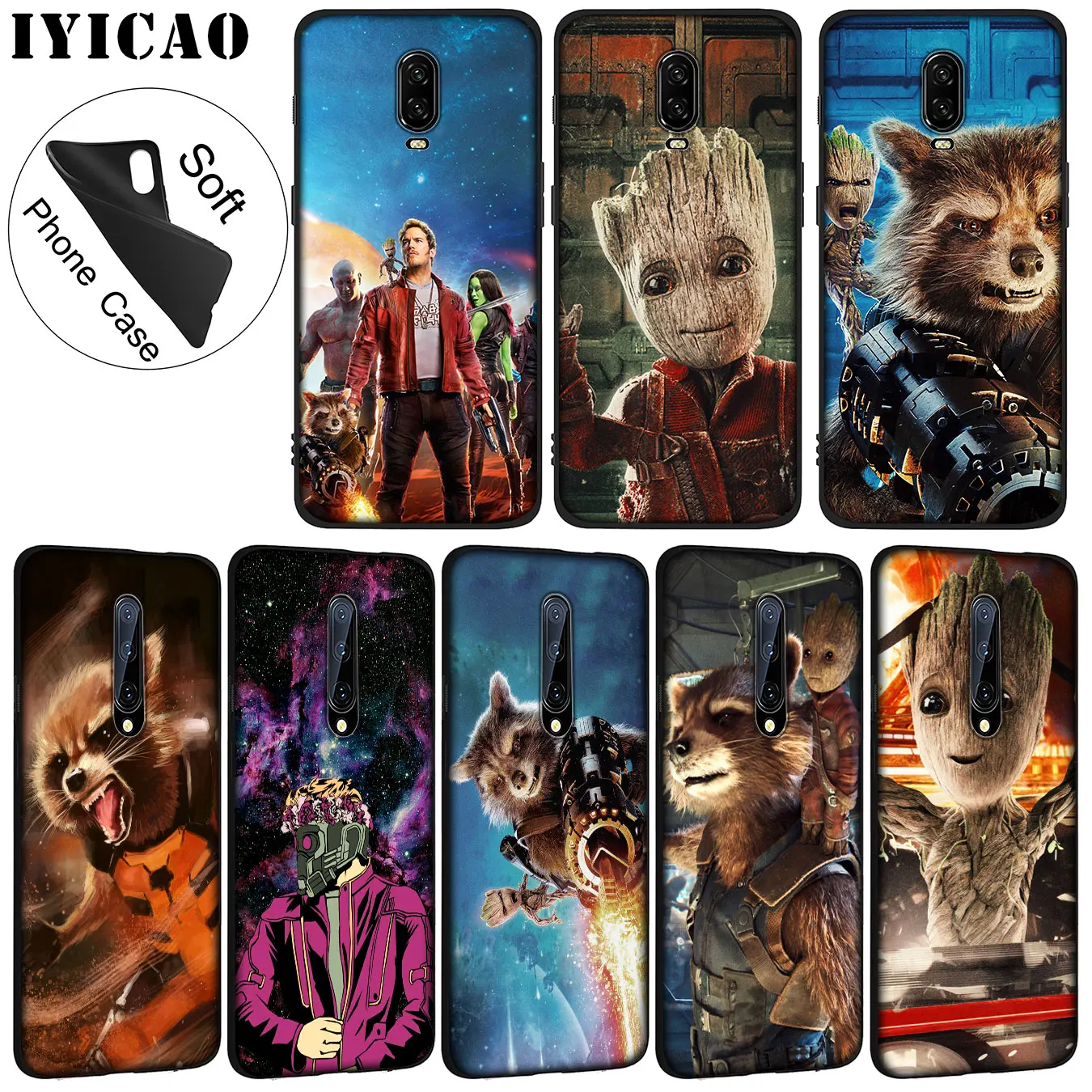 IYICAO Guardians of the for Galaxy Marvel Soft Silicone Phone Case Oneplus 7T 7 Pro 6 6T 5 5T Cover One Plus |