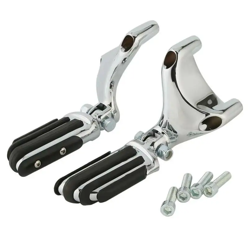 Motorcycle Chrome Footpegs Rest Mounting Bracket For Harley Sportster XL 883 1200 04-13