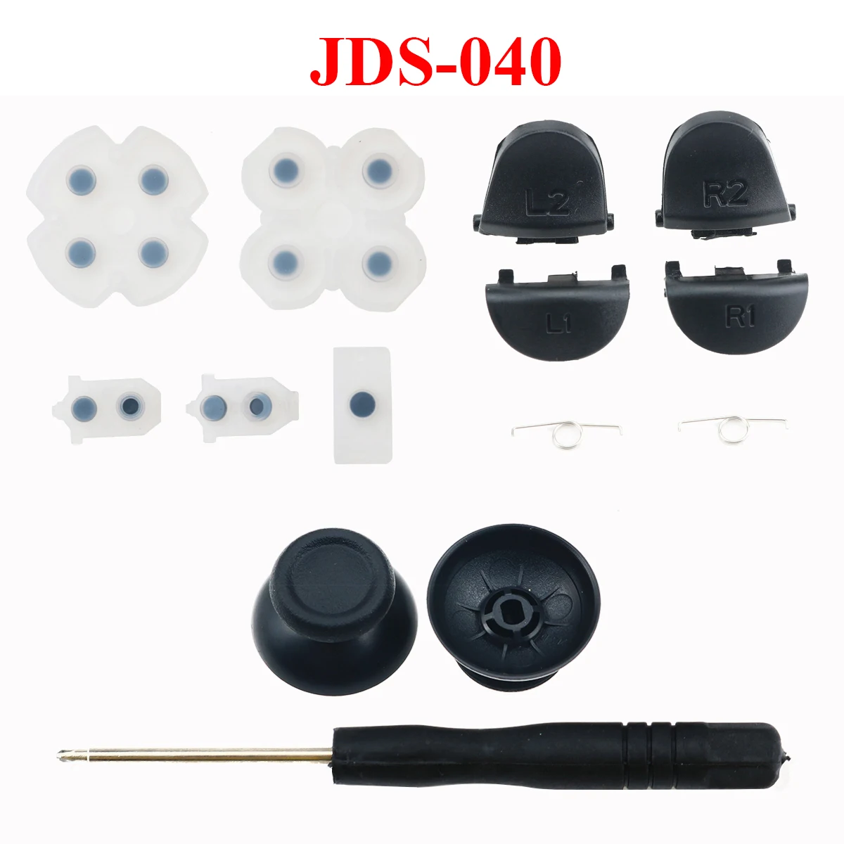 유시 R2 L2 L1 R1 트리거 버튼 모드 키트 PS4 프로 슬림 JDS JDM 055 050 040 030 011 컨트롤러 아날로그 스틱 캡 플레이스테이션 4용