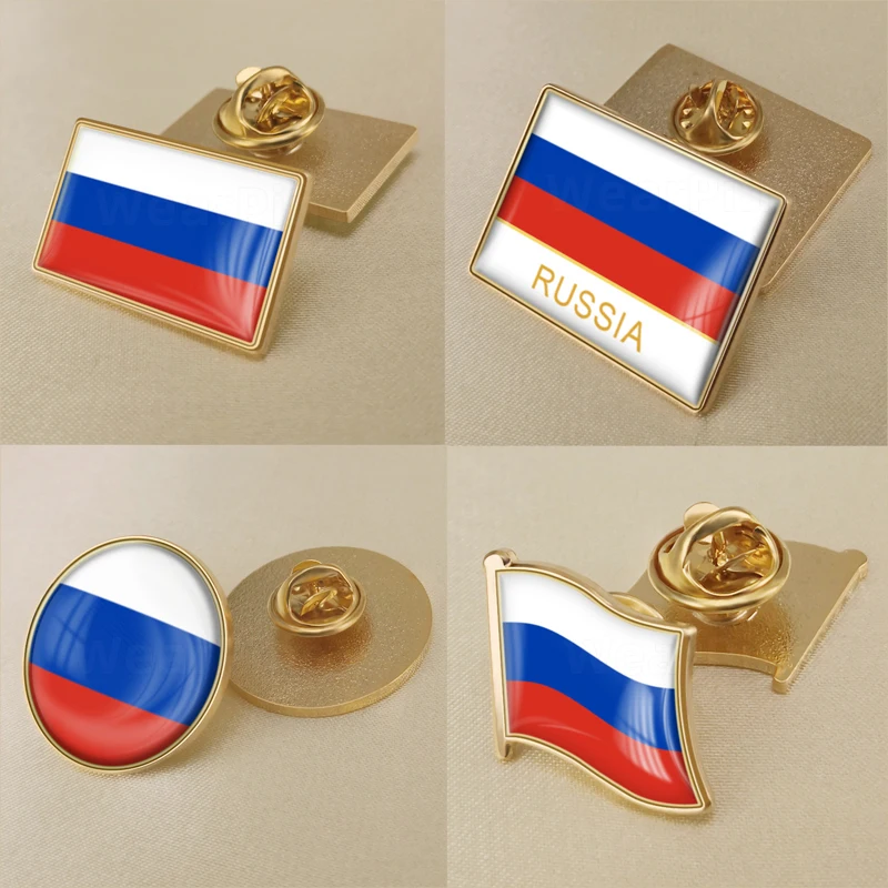 Russia flag & map - Russia - Pin