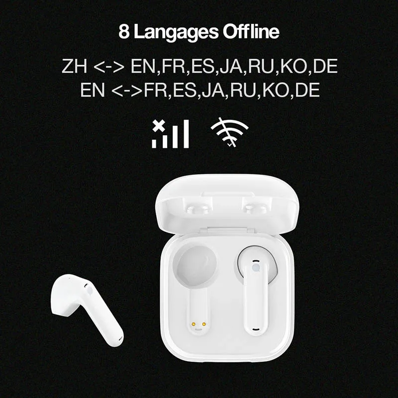 Auriculares M8 con traductor de idiomas, audífonos compatibles con 144  idiomas, traducción en tiempo Real, ideal