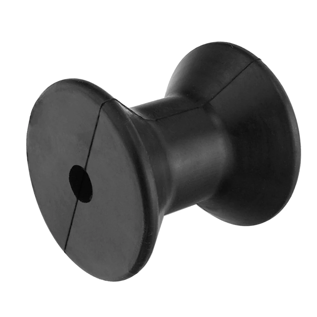 3 Inch Mounting Width Boat Trailer Black Molded Rubber Bow Stop Roller