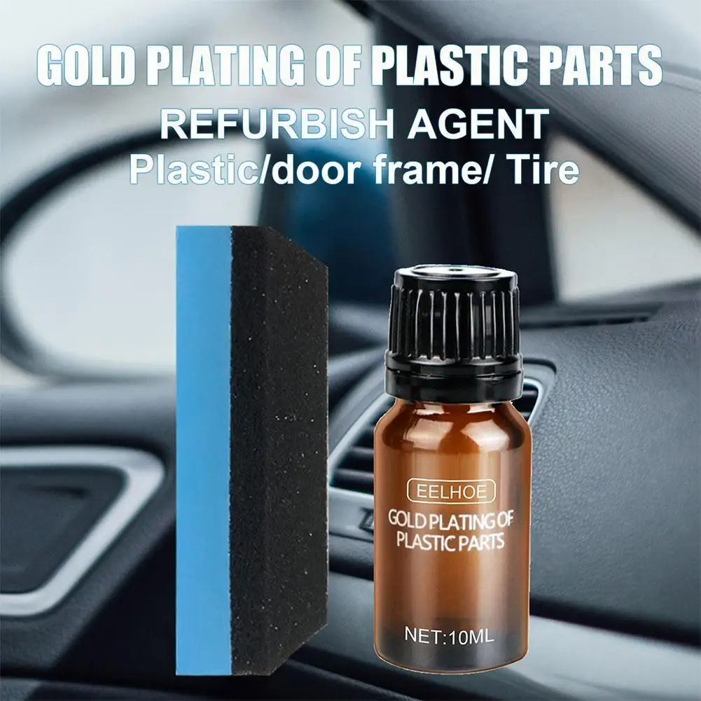 

10ml Car Plastic Parts Refurbish Agent Coating Paste Maintenance Cleaner Car Dashboard Plastic Care Agent With Sponge